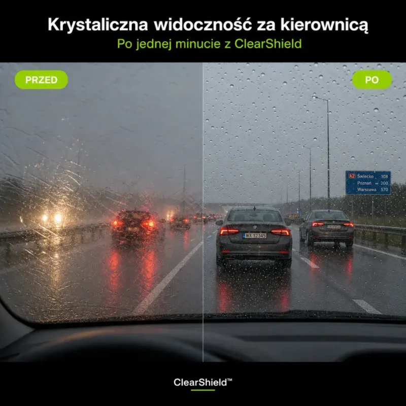 ClearShield™ — środek do filmu olejowego na szybie — zdjęcie 10