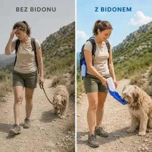 Składany bidon dla psa 250ml 2