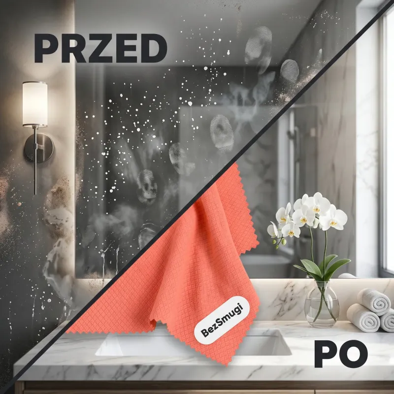 BezSmugi — zestaw 3 ścierek — przed i po, 2